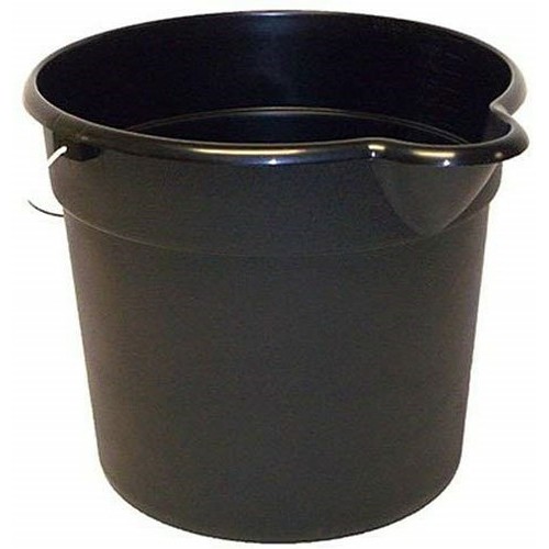 United Solutions PA0165 Utility Pail, 12 qt Capacity, Plastic, Black