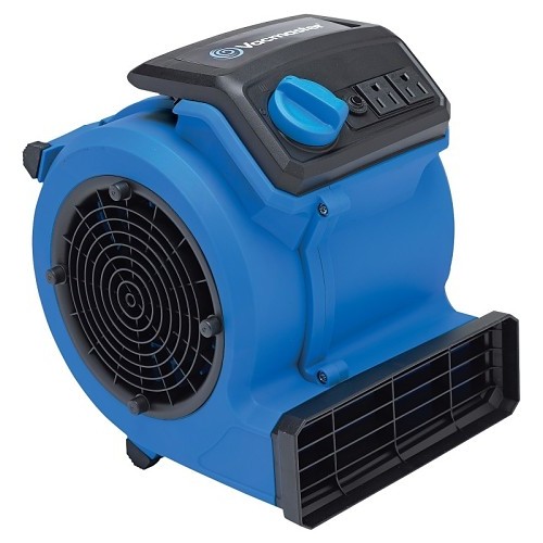 Vacmaster 550 CFM Portable Air Mover, 120 V, 1.3 A, 3 Speed, Two Power Receptacles, Polypropylene Housing