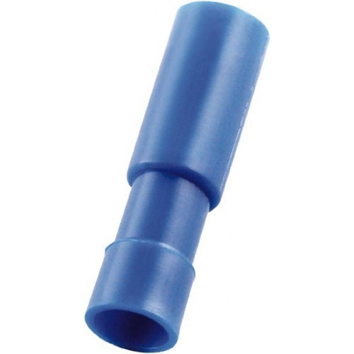 VALUE COLLECTION FRFNY2-156 Bullet Crimp Terminal, 16-14 AWG Conductor, 0.18 in Bullet Diameter, Brass Terminal, Nylon Insulation, Blue