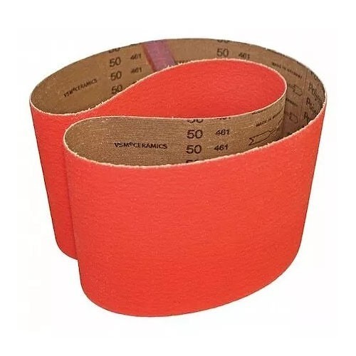 VSM VSM284728 Abrasive Belt, 4 in Belt Width, 132 in Belt Length, 40 Grit, Ceramic Abrasive, Polyester Backing
