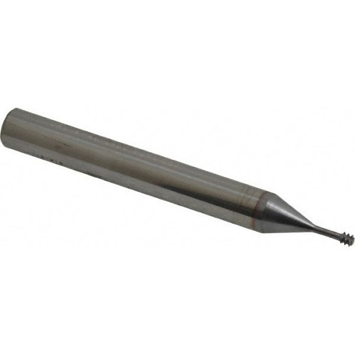 Vargus 80218 Miniature Thread Mill, #4-40, #5-40, #6-40 Thread, American UNC/American UNF Thread, 2.244 in Overall Length, 3 Flutes, 1/4 in Shank Dia