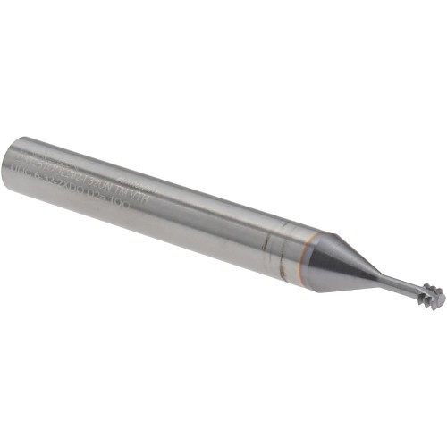 Vargus 80241 Miniature Thread Mill, #6-32, #8-32, #10-32 Thread, American UNC/American UNF Thread, 2.244 in Overall Length, 3 Flutes, 1/4 in Shank Dia