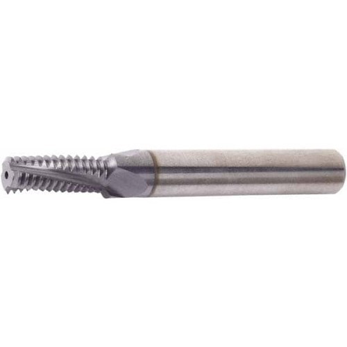 Vargus 80288 Helical Flute Thread Mill, M10 x 1.5 mm, M12 to M48 x 1.5 mm Thread, ISO Metric/M Coarse/ISO Metric/M Fine Thread, 2.874 in Overall Length, 3 Flutes, 3/8 in Shank Dia