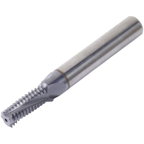 Vargus 80294 Helical Flute Thread Mill, 1/4-28, 7/16-28, 1/2-28 Thread, American UNF/American UNEF Thread, 2.244 in Overall Length, 3 Flutes, 1/4 in Shank Dia