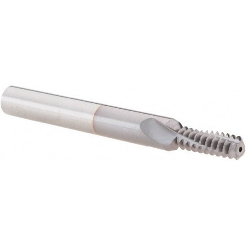 Vargus 80301 Helical Flute Thread Mill, 1/4-20, 7/16-20, 1/2-20, 3/4 to 1-20 Thread, American UNC/American UNF/American UNEF Thread, 2.244 in Overall Length, 3 Flutes, 1/4 in Shank Dia