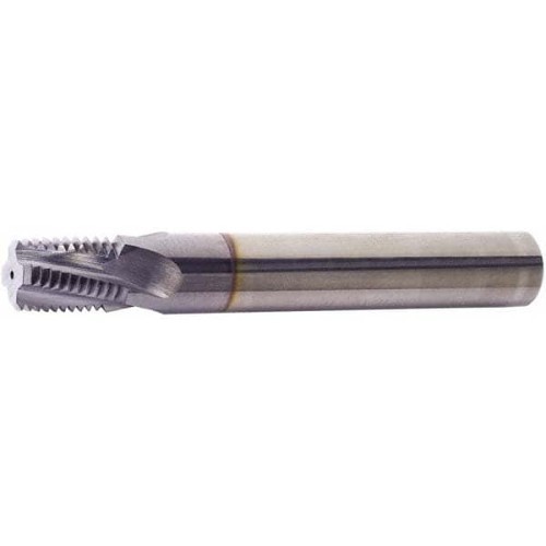 Vargus 80326 Helical Flute Thread Mill, 1-11.5, 1-1/4-11.5, 1-1/2-11.5, 2-11.5 Thread, NPT Thread, 4.016 in Overall Length, 4 Flutes, 3/4 in Shank Dia