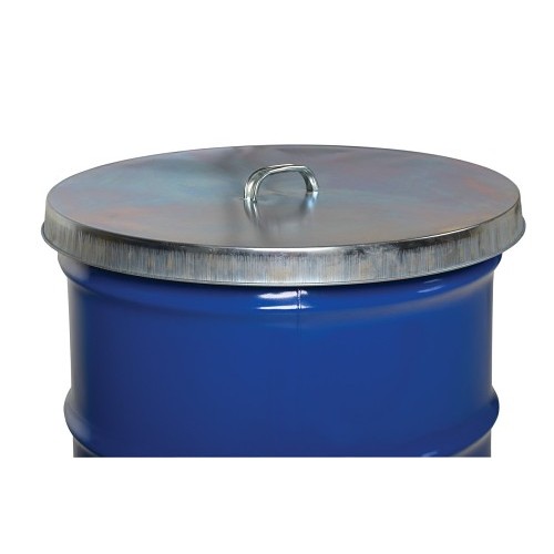 Vestal VESDC245 Open Head Drum Cover, For Use With: 55 gal Drums, Galvanized Steel, Gray