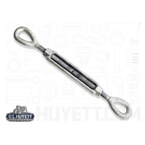 Volunteer 953312 Turnbuckle, Eye/Eye End/End, 1/2 in Thread Dia, Working Load: 2200 lb, 12 in Closed Length, Stainless Steel