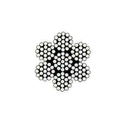 Volunteer L22 Galvanized Cable, 3/8 Dia in Cable, 7 X 19 Strand, 14400 lb, Galvanized