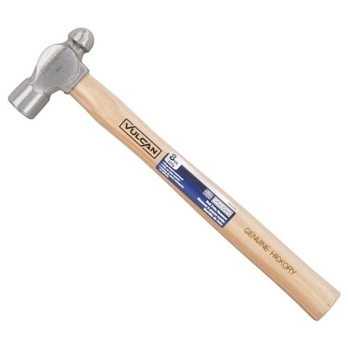 Vulcan Threaded Products 9921768 Ball Pein Hammer, Ball Pein Hammer Type, 10 in Overall Length, 8 oz Head, Wood Handle