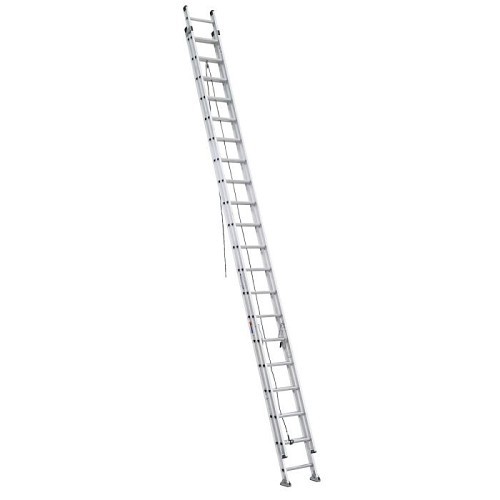 WERNER® D1540-2 Extension Ladder, 40 ft Overall Length, ANSI Code: IA, 300 lb, Aluminum, 12 in Adjustable Increments