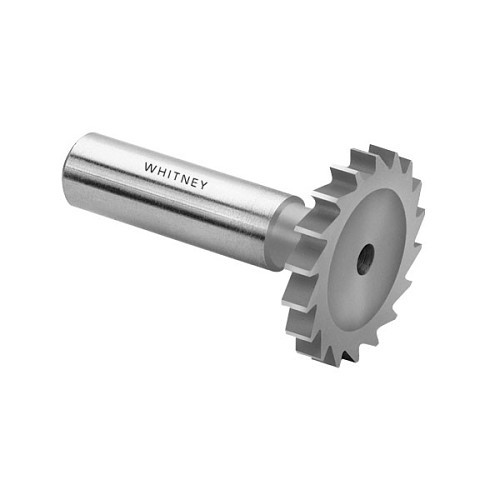 WHITNEY 102040M42T Keyseat Milling Cutter, 1/2 in Cutter Dia, 1/16 in Cutting Width, 10 Teeth, 1/2 in Dia x 2 in L, Right Hand Cutting, Straight Tooth Configuration