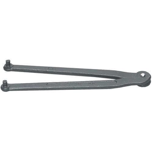 WILLIAMS KP30482 Spanner Wrench, Adjustable Face Wrench, 2 in Wrench Opening, 6-3/8 in Overall Length, Carbon Steel, Black