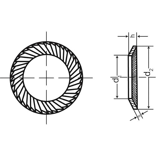 WSH3MECLZ Safety Washer, M3 Inside Dia