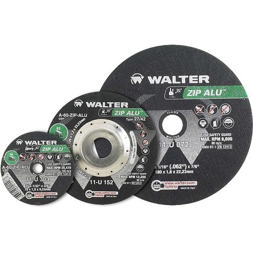 Walter 11U042 Cut-Off Wheel, 4-1/2 in Wheel Dia, 3/64 in Wheel Thickness, 7/8 in Center Hole