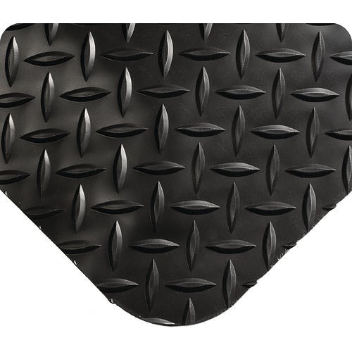 Wearwell® 6026208 Floor Mat, 5 ft Length, 3 ft Width, 15/16 in Thickness, Black, PVC