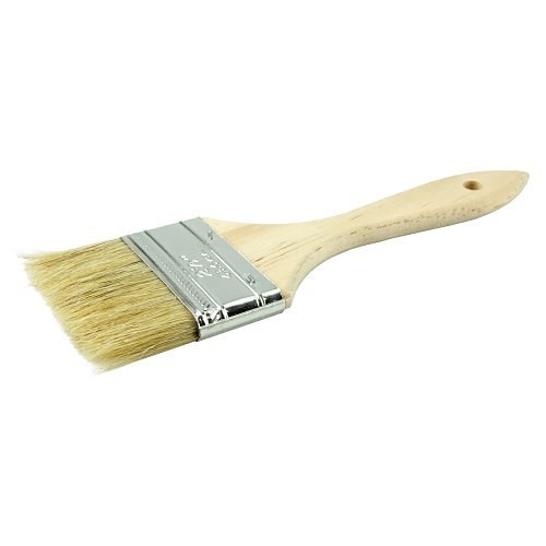 Weiler® 40069 Chip and Oil Brush, 7-3/4 in Overall Length, 1-1/2 W x 3/8 T in Brush, China Bristle Brush, Wood Handle