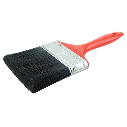 Weiler® 40111 Industrial Varnish Brush, 9-7/8 in Overall Length, 4 W x 11 T in Brush, Polyester Brush, Plastic Handle, All Paint Paint