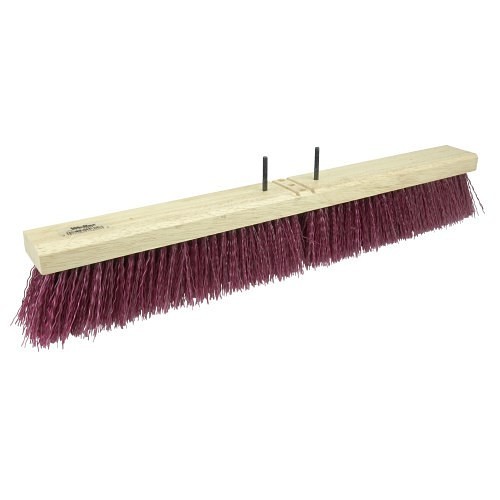 Weiler® 44604 Push Broom Head, 24 in Overall Length, 3-1/4 in Trim Length, Maroon Bristle, Polypropylene Bristle