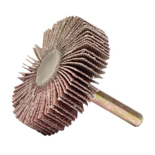 Weiler® Tiger® 52366 Flap Wheel, 2 in Wheel Dia, 1/2 in Face Width, 1/4 in Shank Dia, 60 Grit, Medium Grade, Aluminum Oxide Abrasive
