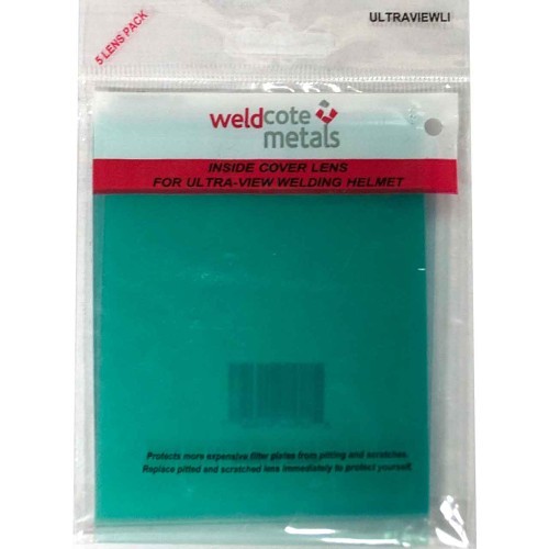 Weldcote Metals ULTRAVIEWLI Inside Cover Len, Poly Carbonate, 6 in Window Height, 1 in Window Width, 1 in Window Thickness