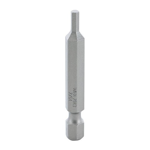 Wiha® 74312 Power Bit, Measurement System: SAE, Hex Point, 7/64 in Point, 50 mm Overall Length, Natural Blasted, Steel