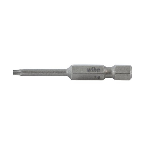 Wiha® 74513 Power Screwdriver Bit, T8 Point, 2 in Overall Length, Steel