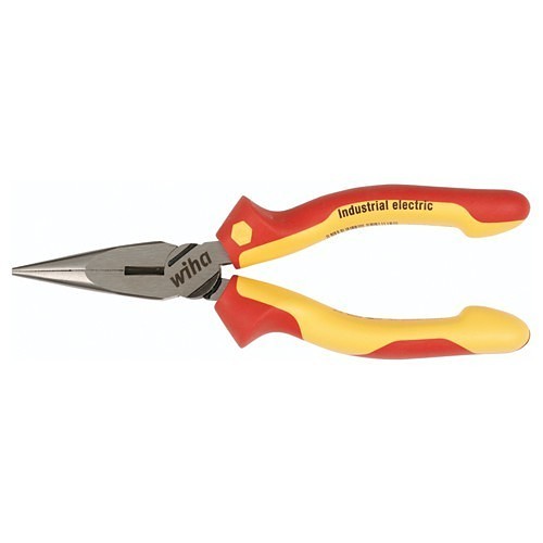 Wiha® KN5432923 Long Nose Plier, Serrated Jaw, 2-3/4 in Jaw Length, 3/4 in Jaw Width, High Quality Forged Cv Tool Steels Jaw, 8 in Overall Length, Yes Cutter Included