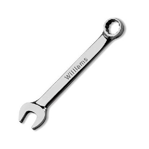 Williams Industrial Tools JHWMID14A Combination Mini Wrench, Imperial, 7/16 in Wrench Opening, Number of Points: 12, 4-1/32 in Overall Length, High Polish Chrome