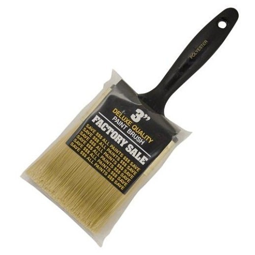 Wooster® 0P39730030 Paint Brush, 2-11/16 in W x 3 in L Brush, Polyester Brush, Plastic Handle, Deluxe Quality Out-Paints Paint