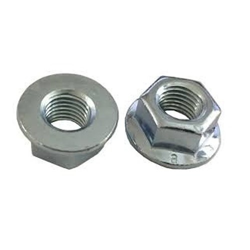 Flange Nut, Hex Smooth, Metric, M12-1.75 Thread, Zinc Plated