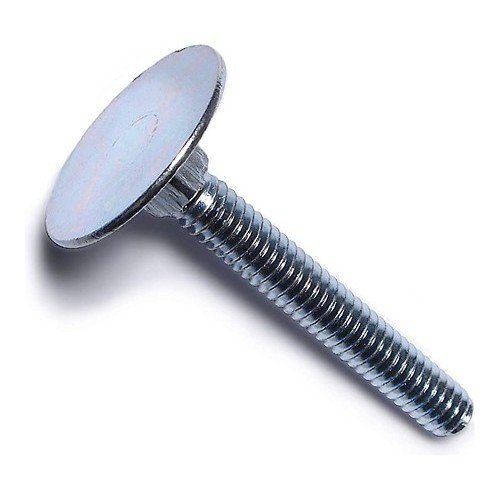 Elevator Bolt, Imperial, 1/4 in-20 Diameter - Thread, 1-1/4 in Length Under Head, Steel, Zinc Plated