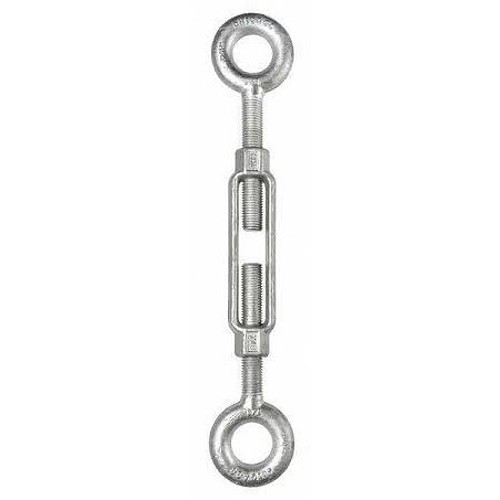 Chicago Hardware TBHE100N0600G Turnbuckle, Hook and Eye End/End, 1 in Thread Dia, 6 in Take Up