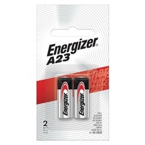 Energizer® Zero Mercury® A23BPZ-2 Miniature Alkaline Battery, 2/PK,  Manganese Dioxide, 12 V Nominal, 50 mAh Nominal, A23