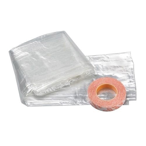 Spade Crimp Terminal, 22-18 AWG Conductor, Nylon, Red, #6 Stud, Flanged Spade Tongue, Clear