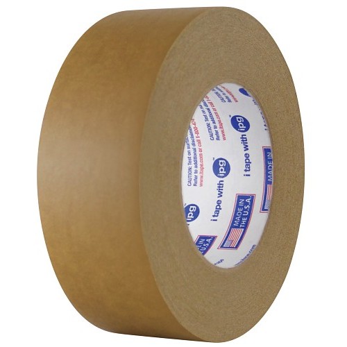 ipg® 84459 Kraft Utility Paper Flatback Tape, 54.8 m Length, 72 in Width, 7.3 mil Thickness, Solvent Cast Natural/Synthetic Rubber Adhesive, Kraft Flatback Backing, Brown