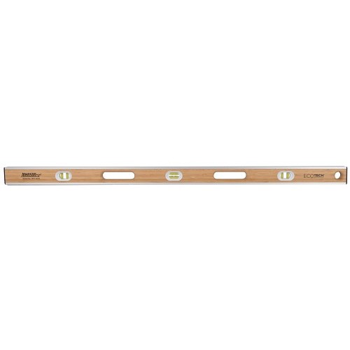 Johnson 1610-4800 Bamboo Level, 48 in Length, 6 Vials, Wood