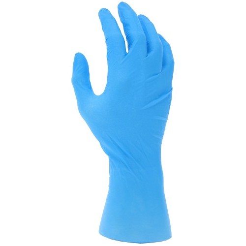 MCR Safety 6012XXL NitriShield™ Disposable Gloves, Non-Sterile, 2X-Large, #11, Blue, 6 mil Thickness, Powder-Free, Textured Grip