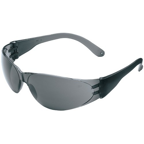 MCR Safety MCRCL112 Checklite® CL1 Series Safety Glasses, Anti-Scratch Lens Coating, Gray Lens, Rimless Frame, Black Frame, Excellent Orbital Seal and Fit, ANSI/ISEA Z87.1 2020