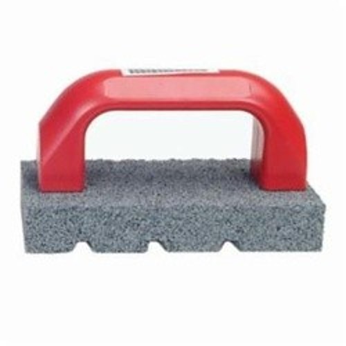 Norton® 61463687800 Fluted Hand Rubbing Brick With Handle, 6 in L x 3 in W x 1 in THK, C20 Grit, Silicon Carbide Abrasive