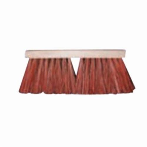 PFERD 89351 Street Broom, 16 in Overall Length, 6-1/4 in Trim Length, Red Bristle, Dyed Palmyra Fill Bristle