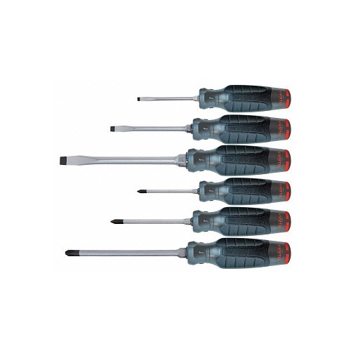 Proto® J1206SCPF Screwdriver Set, 6 Pieces, ASME B107.600, ISO 2380, Alloy Steel, Black Oxide