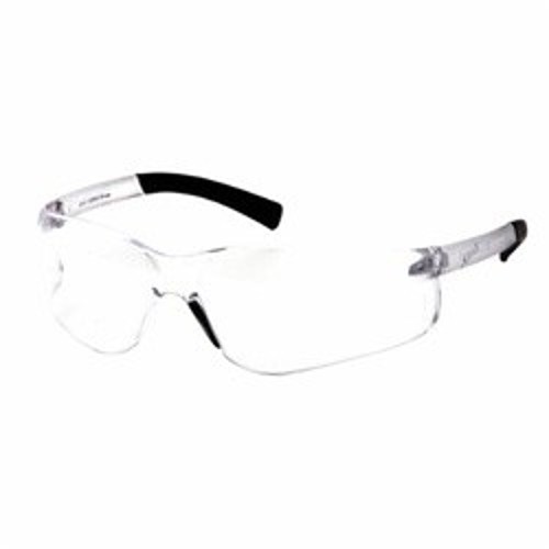 Pyramex® Ztek® S2510R15 Safety Glasses, Scratch Resistant Lens Coating, Clear Lens, Polycarbonate Lens, 68 mm PD, 64 mm Diagonal x 44 mm Vertical x 2.5 mm THK Lens, 137.5 mm WD x 154 mm OAL