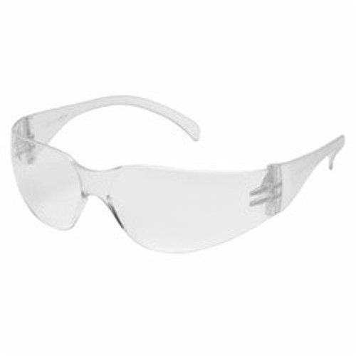 Pyramex® Intruder® S4110S Safety Glasses, Scratch Resistant Lens Coating, Clear Lens, Polycarbonate Lens, 64 mm PD, 77.08 mm Diagonal x 43.38 mm Vertical x 2.5 mm THK Lens, 135.5 mm WD x 156 mm OAL