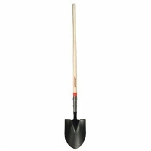 Razor-Back® 45520 Round Point Spade Shovel, 48 in L Handle, 12 in L x 9-1/2 in W Blade, Steel Blade, White Ash Handle