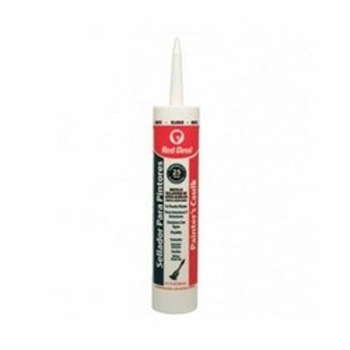 Red Devil® 0746 Mildew-Resistant Painter's Caulk, 10.1 oz Tube, White, Acrylic Latex Base