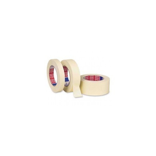 tesa® TESA44212X60 Masking Tape, 60 yd Length, 3/4 in Width, 5.8 mil Thickness, Natural Rubber Adhesive, Creped Paper Backing, Cream
