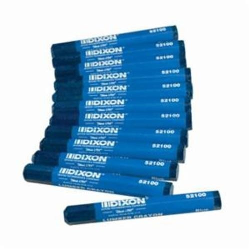 Dixon® by Ticonderoga® 52100 Permanent Lumber Crayon, 1/2 in Hex Tip, Blue