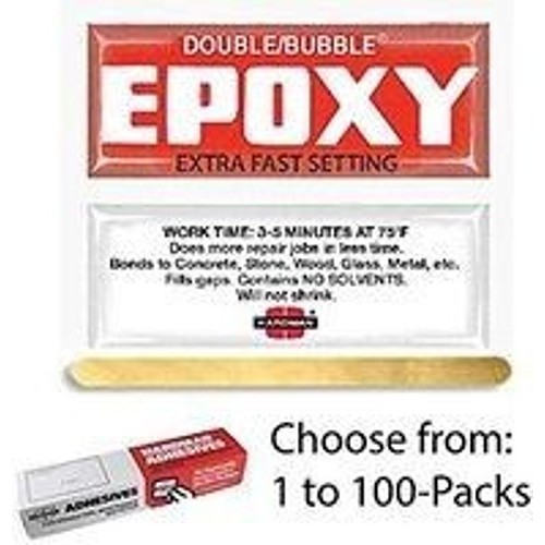 Double Bubble® 04001-100 Extra Fast Setting Epoxy, 2-Part, Clear