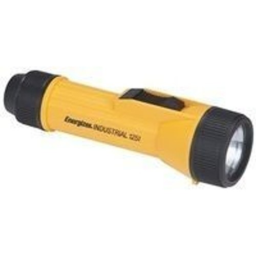 Flashlight, Chemical Resistant, 35 lumens, Yellow, Impact Resistant Beam, D Cell Battery, 2 Batteries